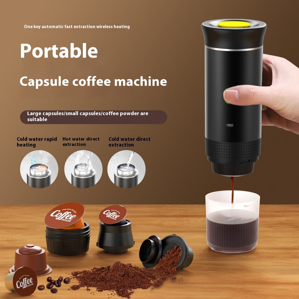 Elektrisk kaffekvarn Resepraktisk 3-i-1 espresso Bärbar kaffe Espressomaskin Maskin Café Bärbar Kapselkaffemaskin Köksredskap