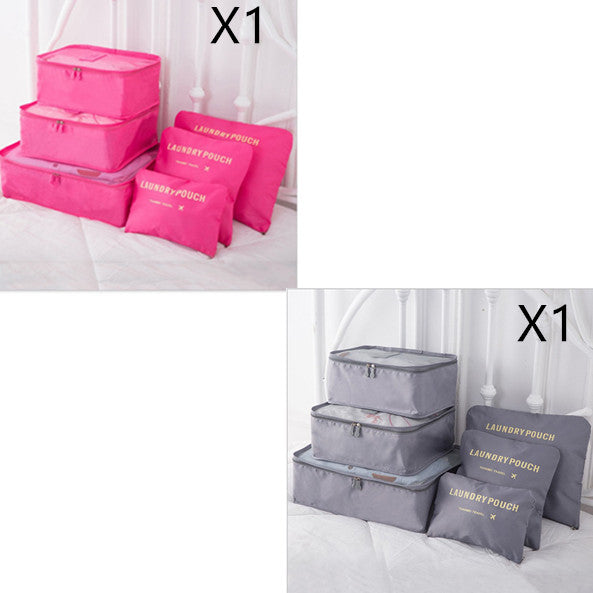 6 ST Reseförvaringsväska Set för Clothes Tidy Organizer