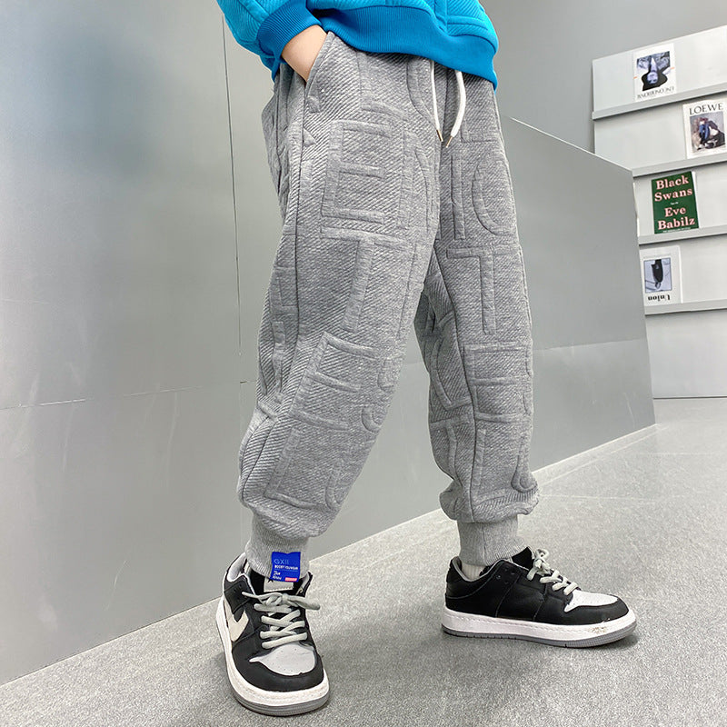 Trendiga nya spänne pojke casual byxor sport
