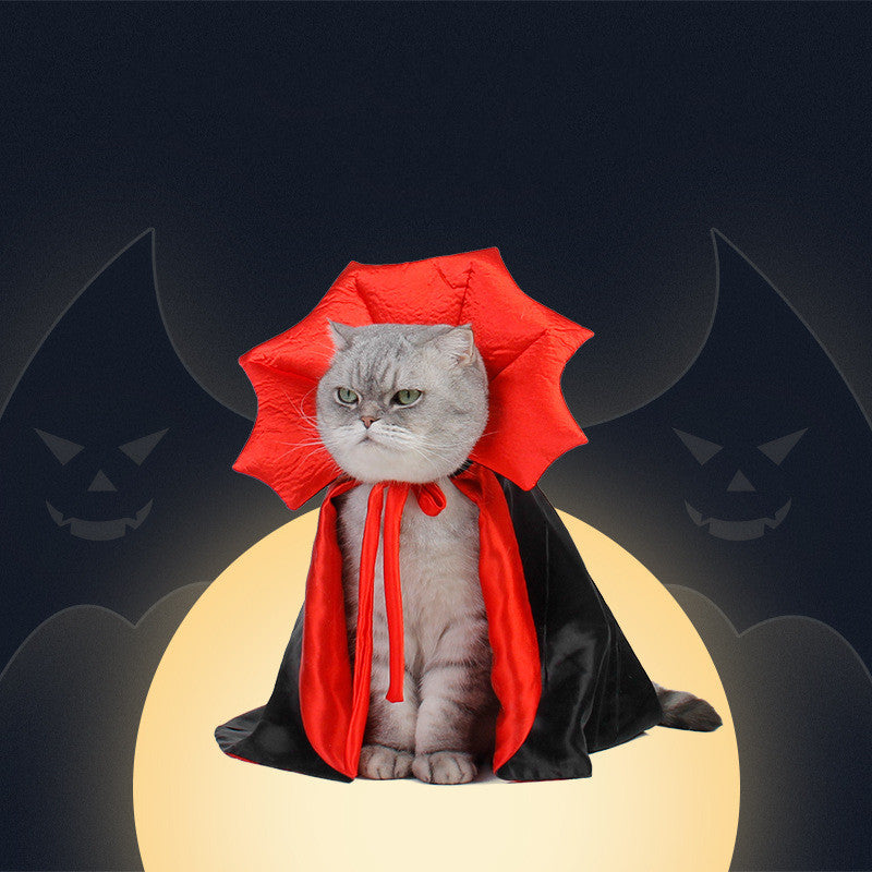 Costume d'Halloween pour animaux de compagnie Cape d'Halloween Roi Vampire