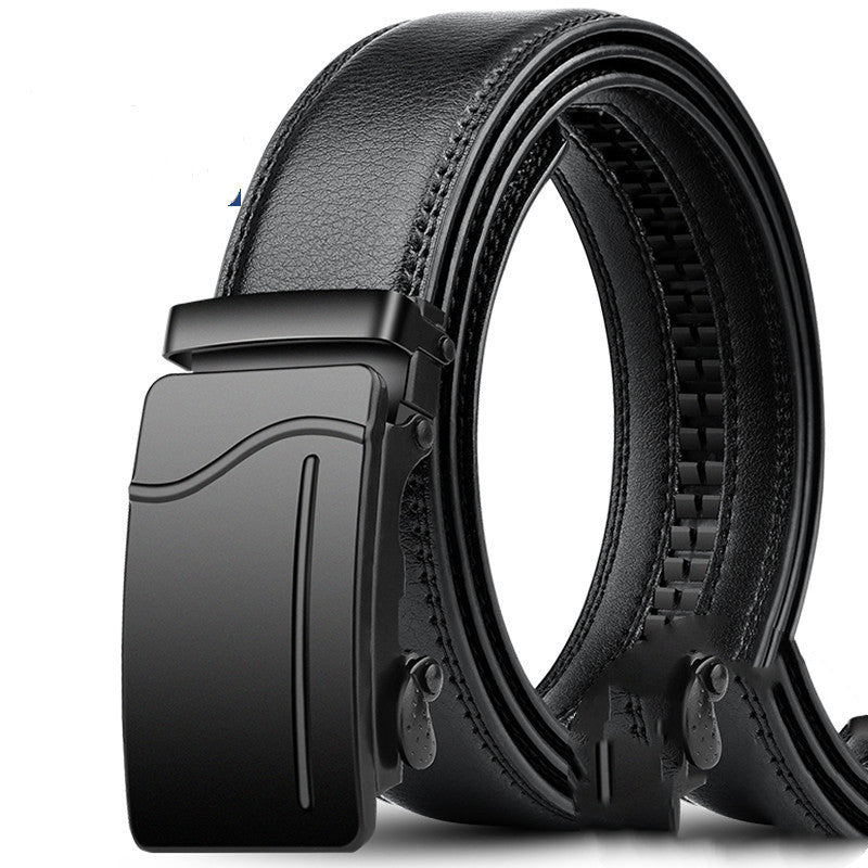 Men's Leather Automatic Buckle Pure Cowhide Belt - Authentic Excellence