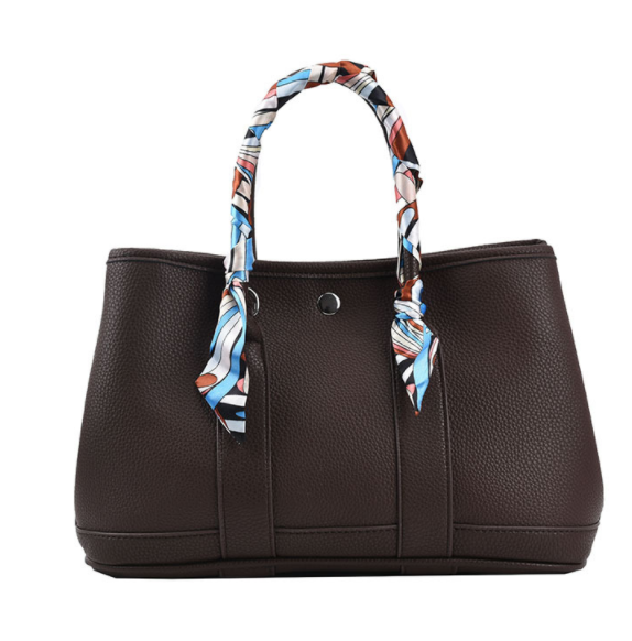 Botanical Garden Scarf Tote - Multi-Function Floral Print Bag with Scarf Accent