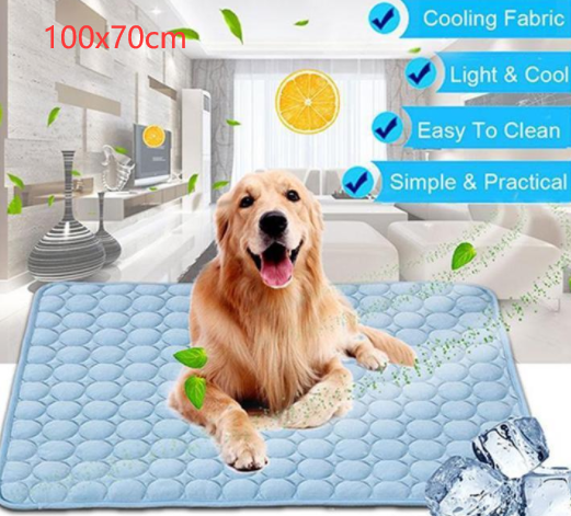 Pet Dog Cat Ice Silk Cold Nest Pad för kylning på sommaren