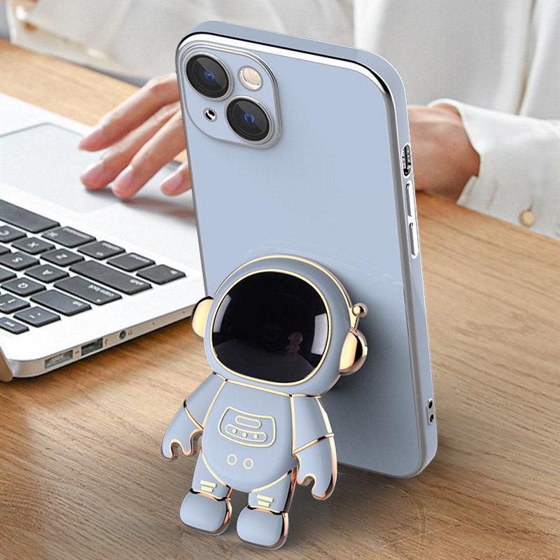 3D Astronaut Telefonfodral Anti-Drop galvaniseringsfäste