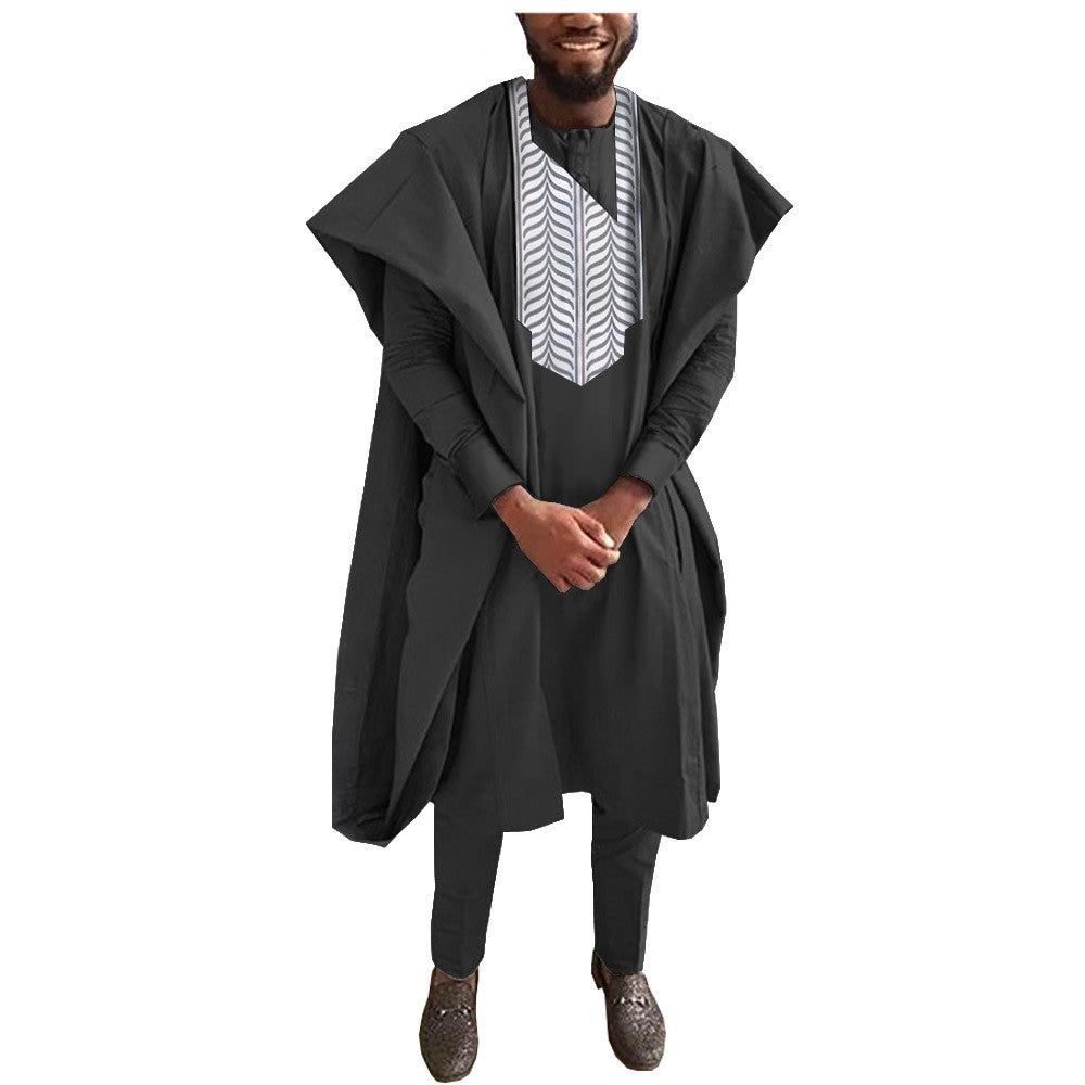 Ensemble de costume trois pièces de smoking pour hommes africains