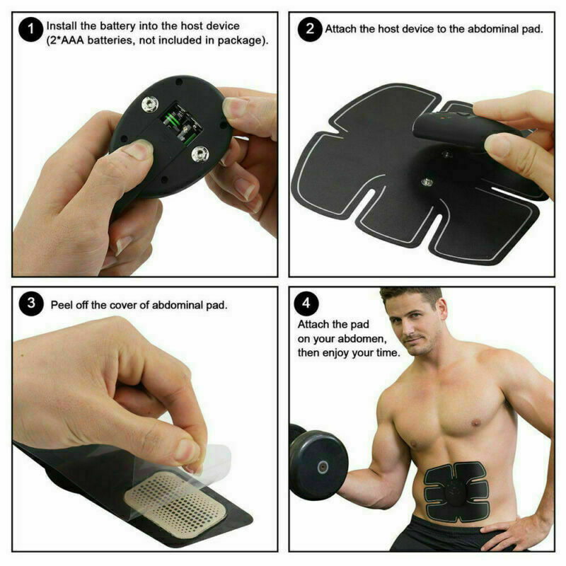 Elektrisk Muscle Toner Machine ABS Toning Bälte Simulering Fat Burner Belly Shaper
