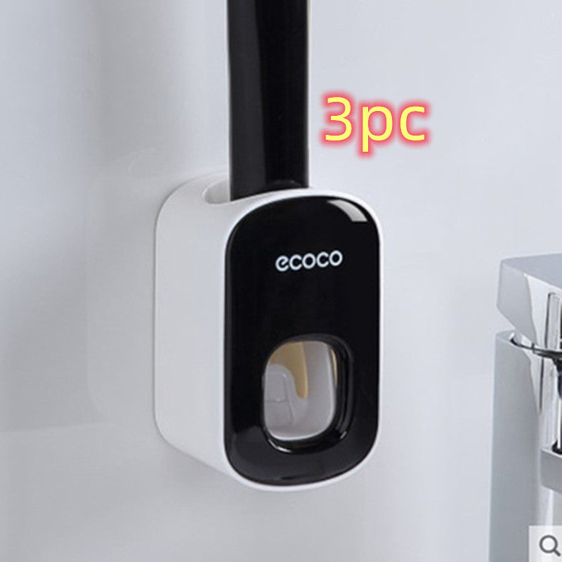 Porte-dentifrice automatique mural, ensemble d'accessoires de salle de bains, distributeur