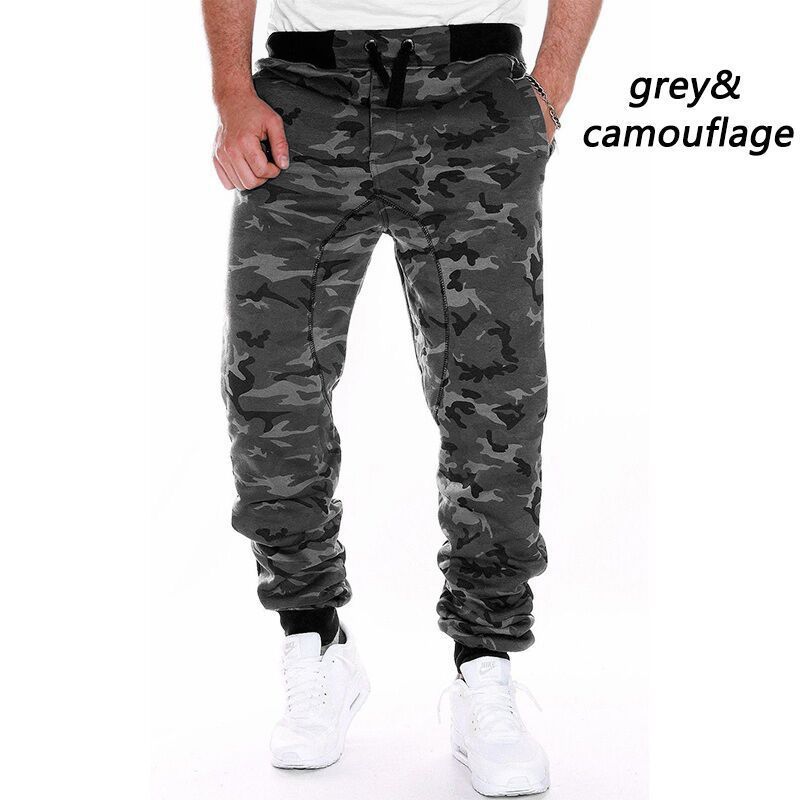 Kamouflagebyxor Herr Hip Hop Casual Byxor Lösa byxor Mode Urban Mid Waist Byxor