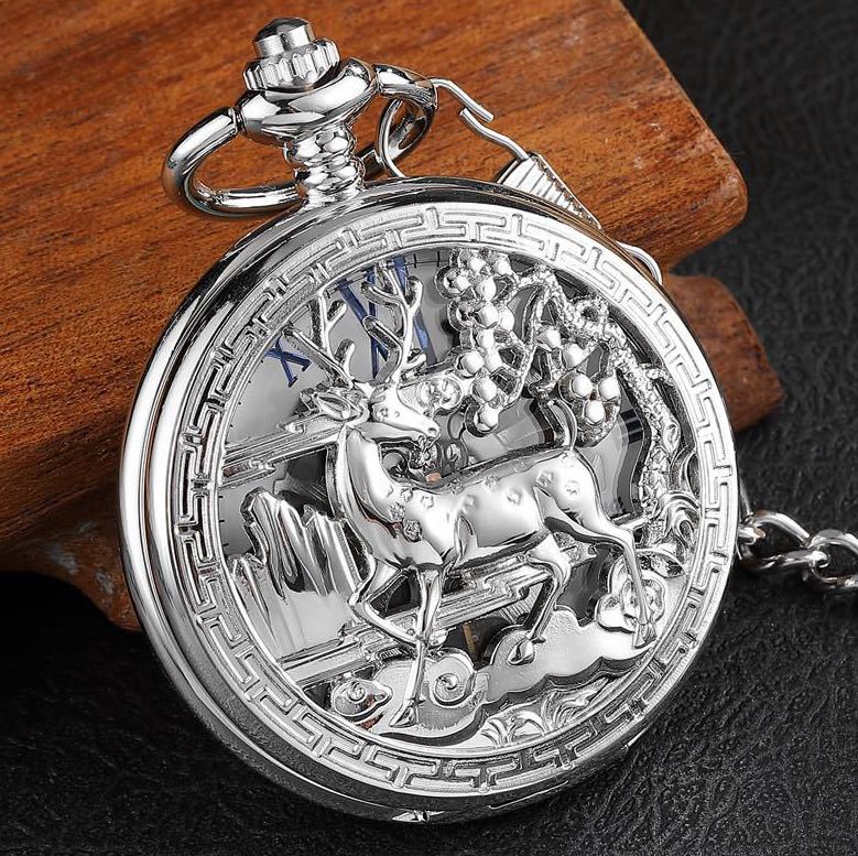 Flip Mechanical Pocket Retro Necklace Watch - Nostalgic Modern Sleek Elegant Versatile Sophisticated Exquisite
