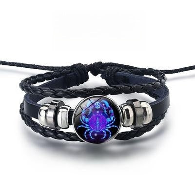 12 Constellations Luminous Armband Mode Nattlampa Punk Style Starry Sky Armband För Män Kvinnor Barn