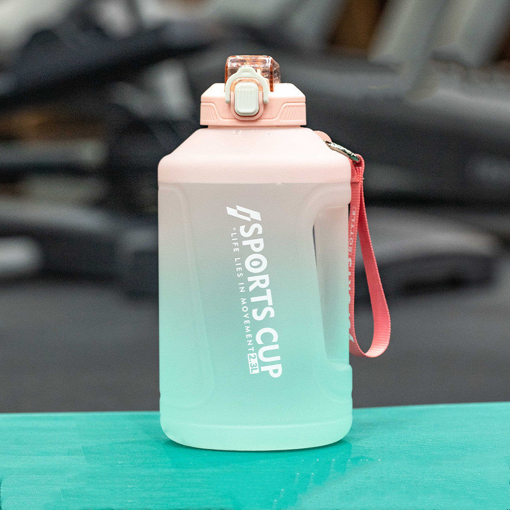 Extra stor kapacitet kopp med sugrör Fitness sportvattenflaska Fitness stora flaskor