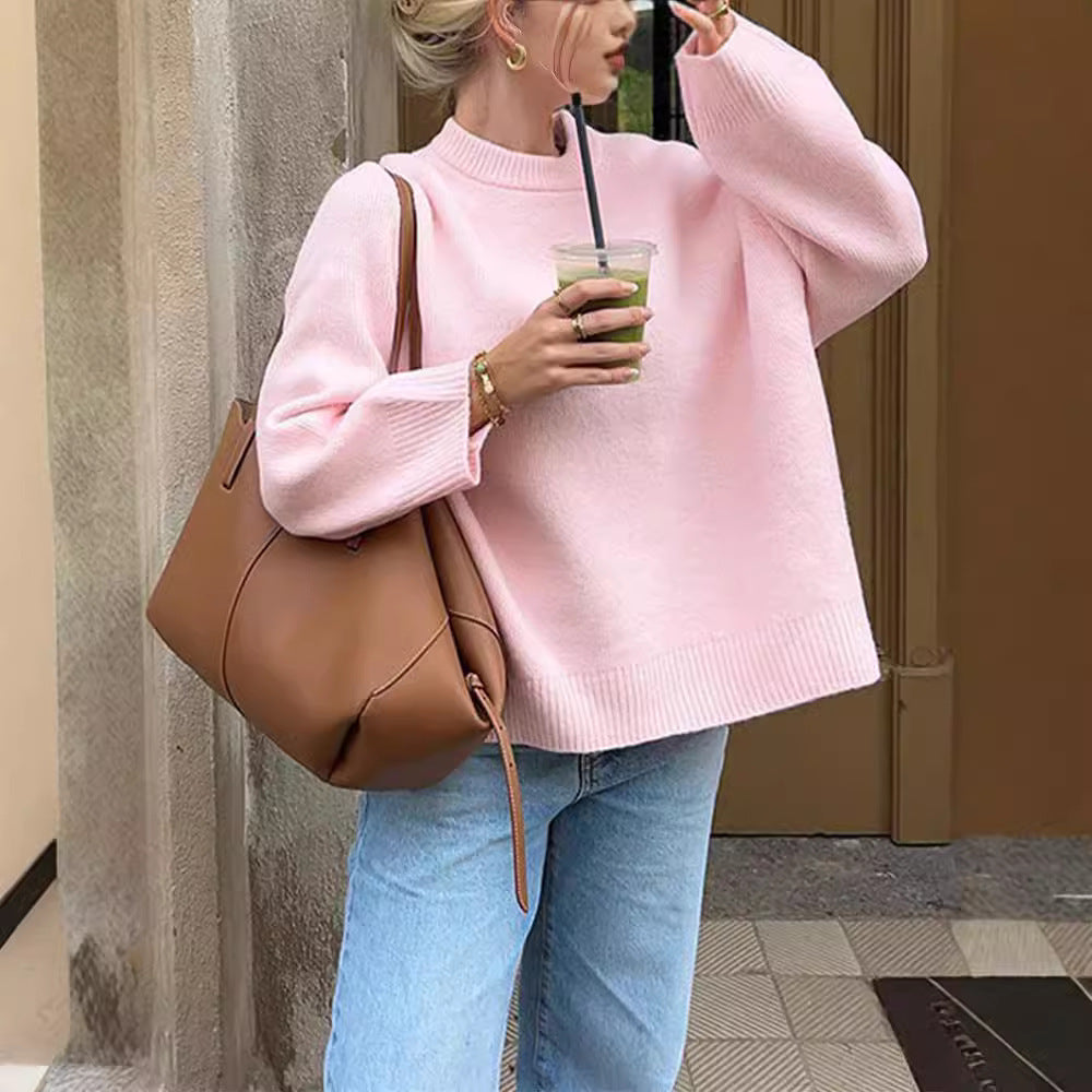 Sunday Cozy Crew Neck Pullover Sweater