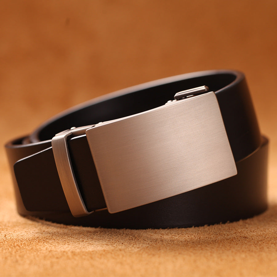 Men's Automatic Leather Buckle Belt - Effortless Convenience