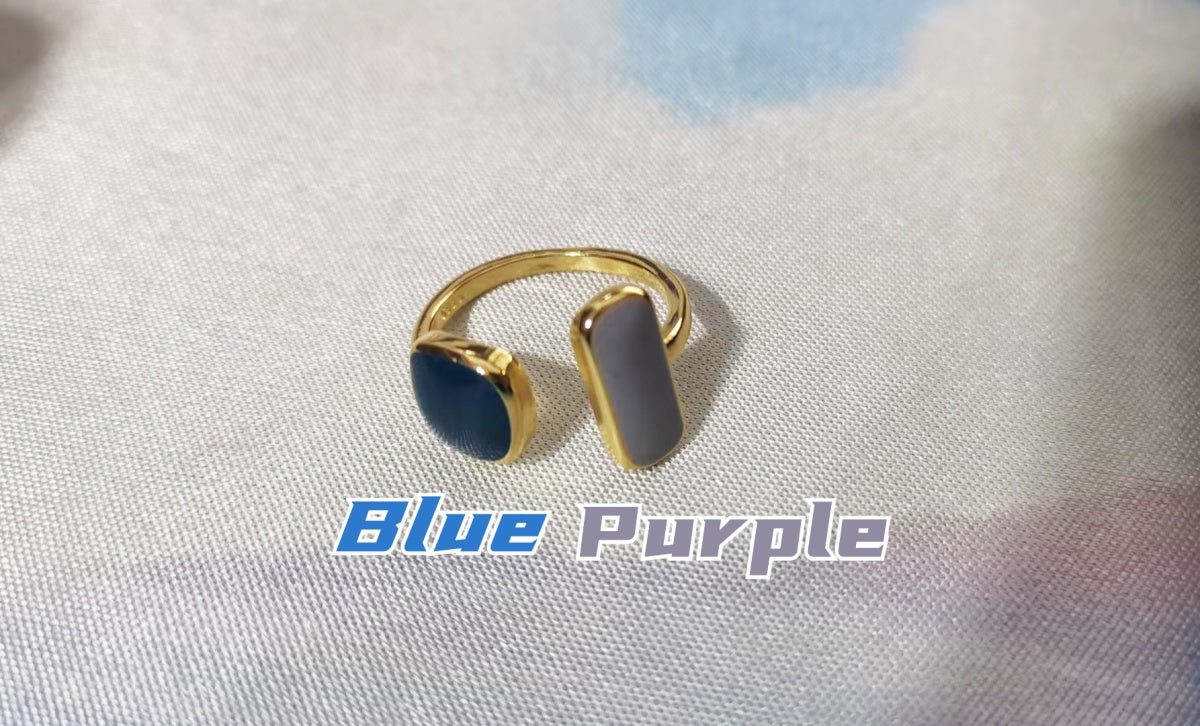 C it all Blue Purple Geometric Drip Ring – One Size