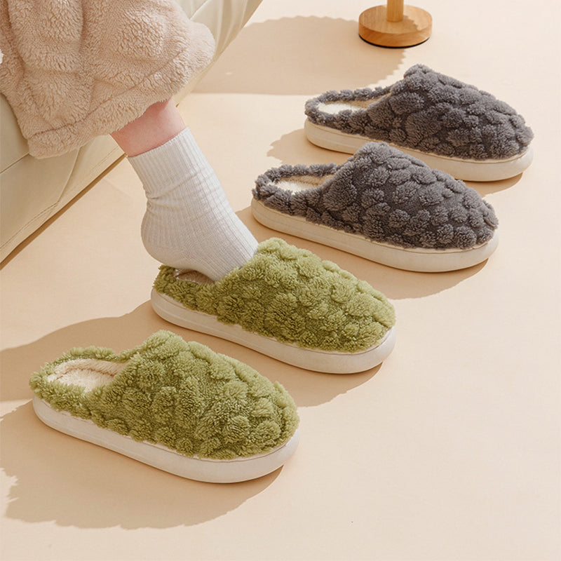 Unisex Soft Plush Winter House Slippers - Cozy Fleece