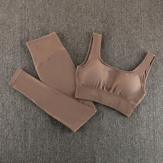 Ensemble de yoga sans couture, vêtements de sport, vêtements de sport, vêtements d'entraînement