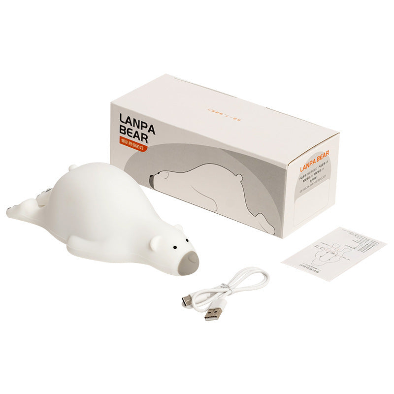 Lampe de Table en Silicone ours mignon, 3 niveaux d'ambiance, lampe de Table pour enfants, décoration de chevet de chambre d'enfant