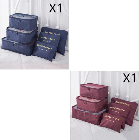 6 ST Reseförvaringsväska Set för Clothes Tidy Organizer