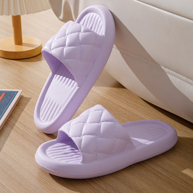 Unisex Rhombus EVA Summer Slippers - Non-Slip Lightweight