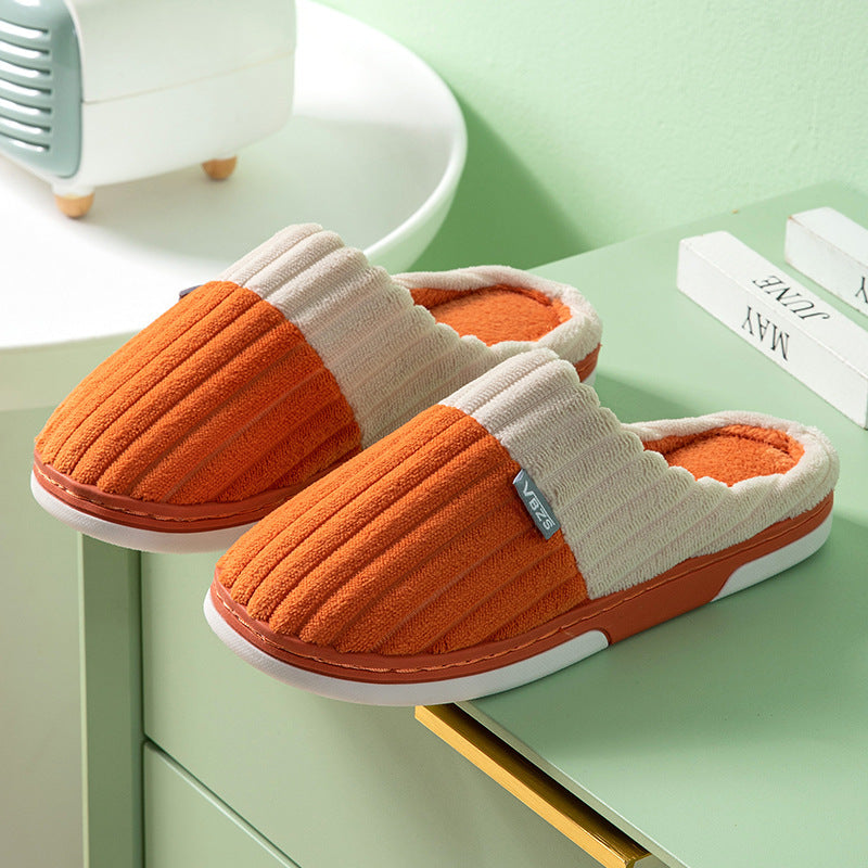 Unisex Winter Corduroy Slippers - Couples Bedroom Shoes - Winter Collection