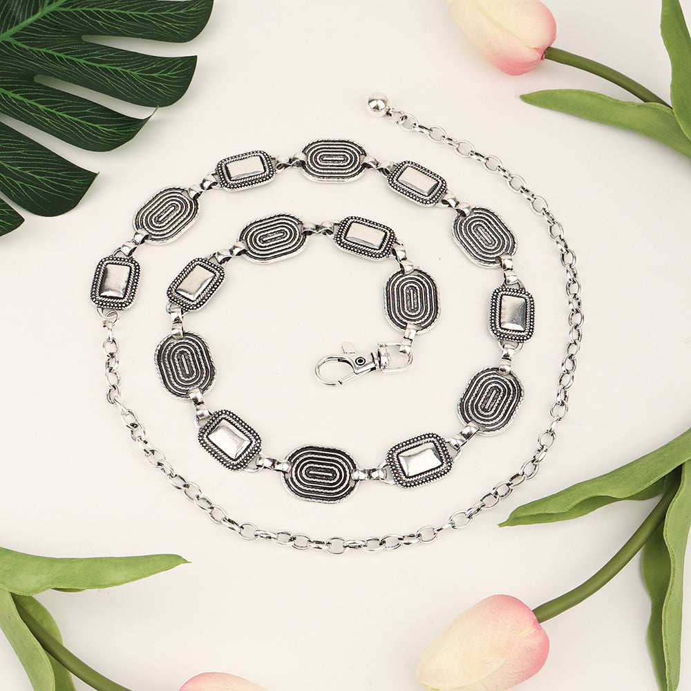Women's European American Cross Border Waist Chain Boho Style Thin Metal - Global Fusion