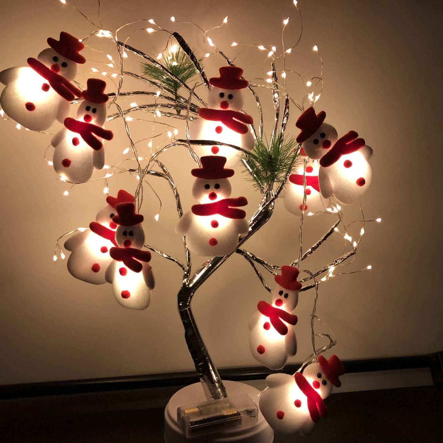 Guirlande lumineuse LED bonhomme de neige, décoration de noël, lumières féeriques, décoration pour la maison, ornement de noël, nouvel an