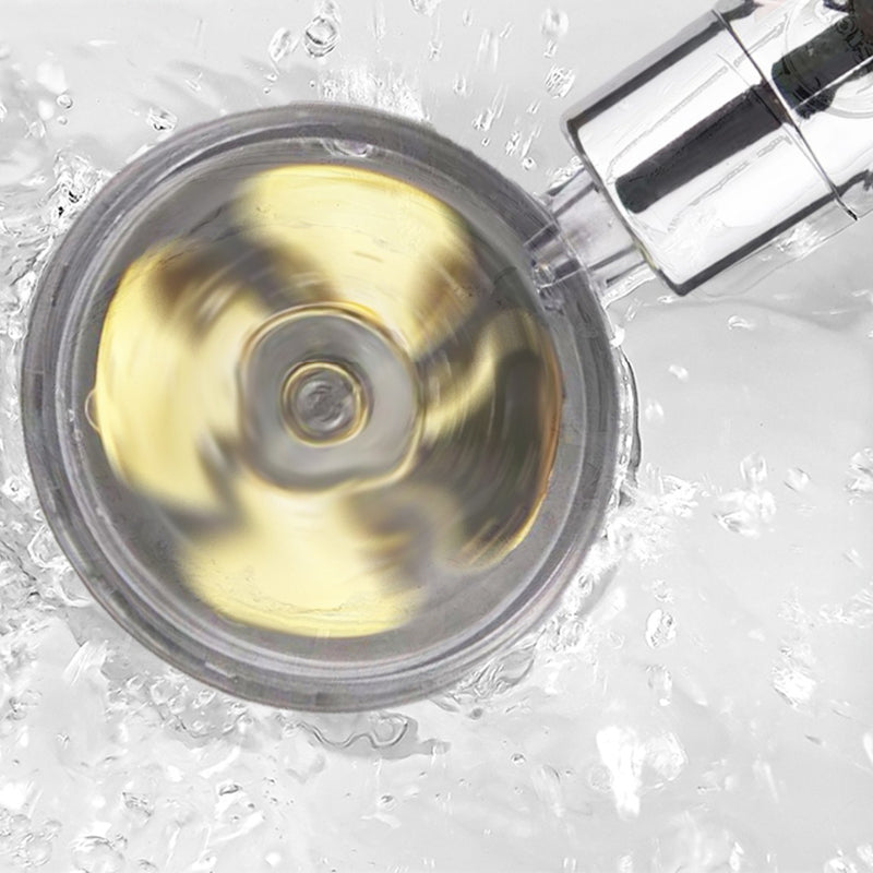 Pommeau de douche à hélice avec bouton d'arrêt et filtre en coton, buse de douche à main haute pression turbocompressée