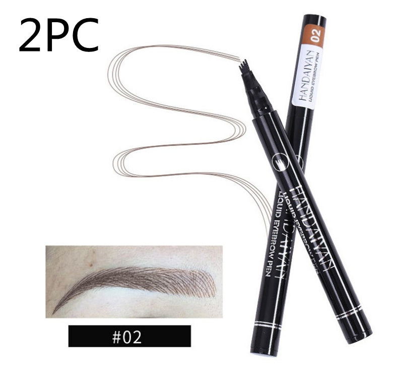 Microblading ögonbryn Pencil Vattentät Gaffel Tip Tattoo Pen Tinted Fin Sketch Ögonbryn Pennor Lång varaktigt ögonbryn
