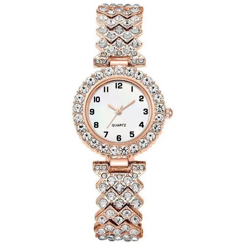 Fashion Jewelry 2pcs Luxury Fashion Women Watch Set Silver Strap Ladies Quartz Wristwatch Alloy Bracelet For Ladies Jewelry Set Clock Gift - Elegant Stylish Modern Statement Must-Have