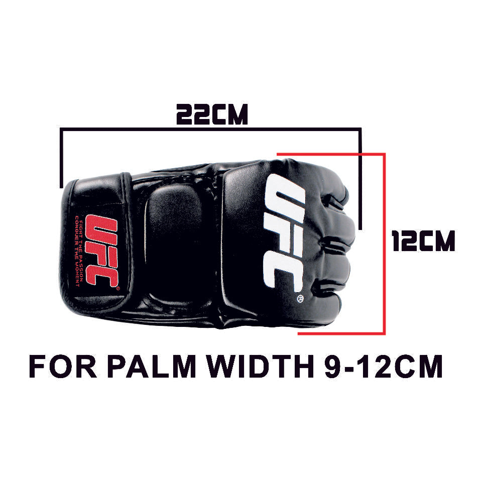 Professional Boxing Gloves - Leather Construction (Black, Adult Size, MMA Training)