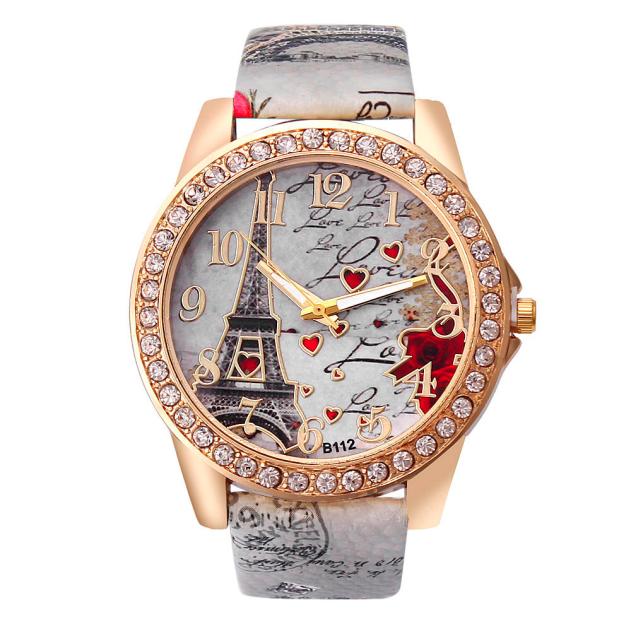 Nouveau Vintage Paris tour Eiffel montre à Quartz femme femmes filles dames étudiants montre-bracelet décontractée Relojes