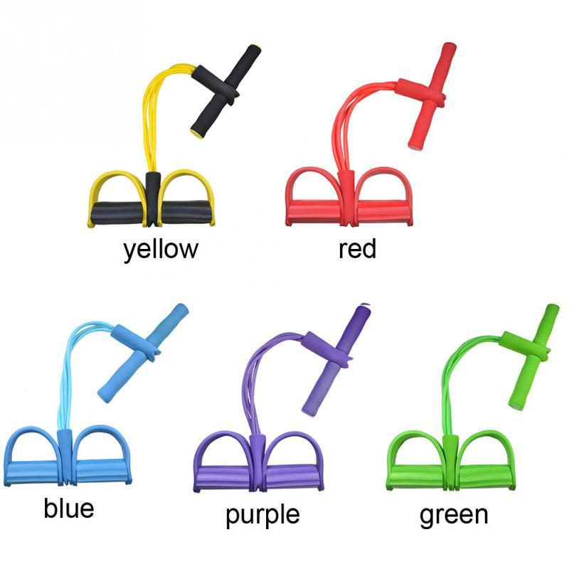 Natural Latex Foot Pedal Elastic Pull Rope with Handle - Professional Fitness Equipment & Bodybuilding Expander
