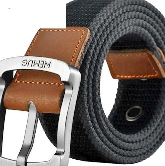 Men's Canvas Work Belt Labor Insurance Pin Buckle - Industrial Strength