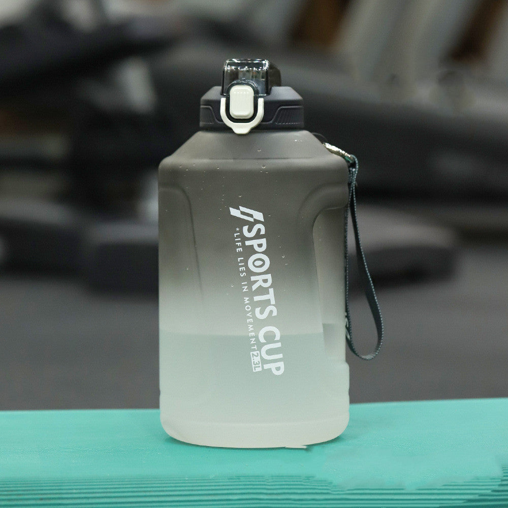 Extra stor kapacitet kopp med sugrör Fitness sportvattenflaska Fitness stora flaskor