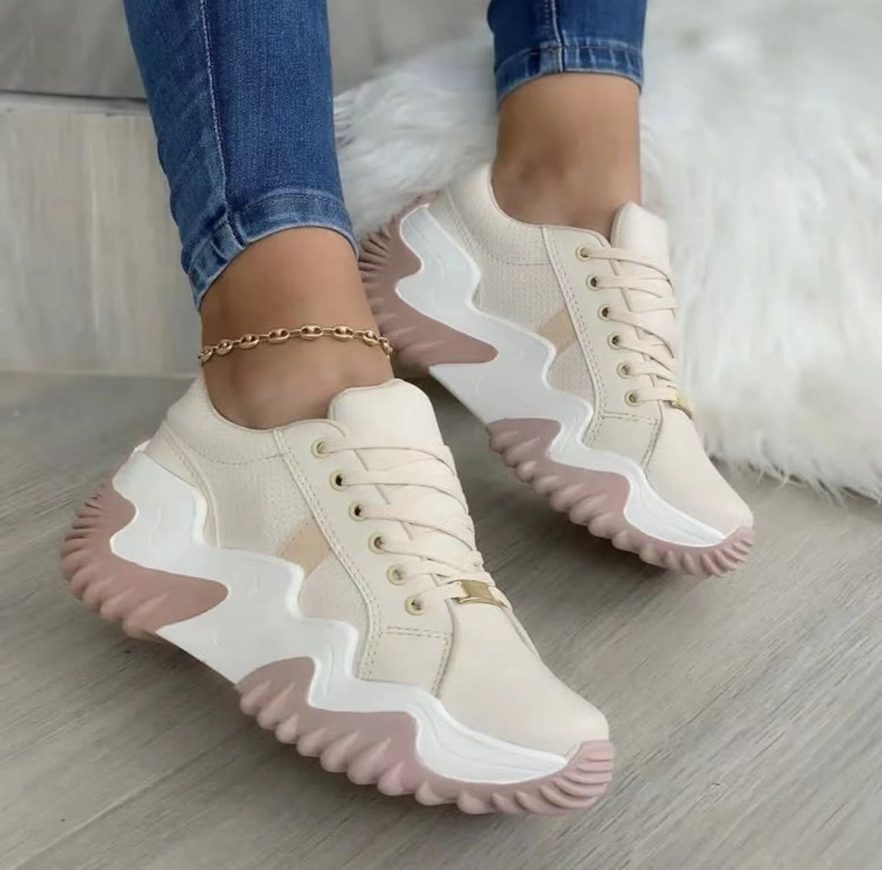 Dam Skor Sneakers med snörning