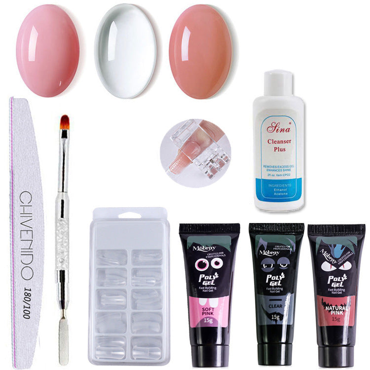 Nagelkonst Fast Förlängningslim Set