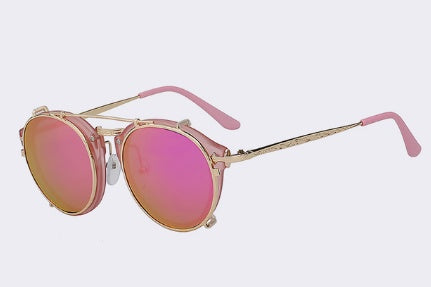 Fashionable And Vintage Dual Purpose Cover Mirror Flat Mirror Men's And Women's Sunglasses
