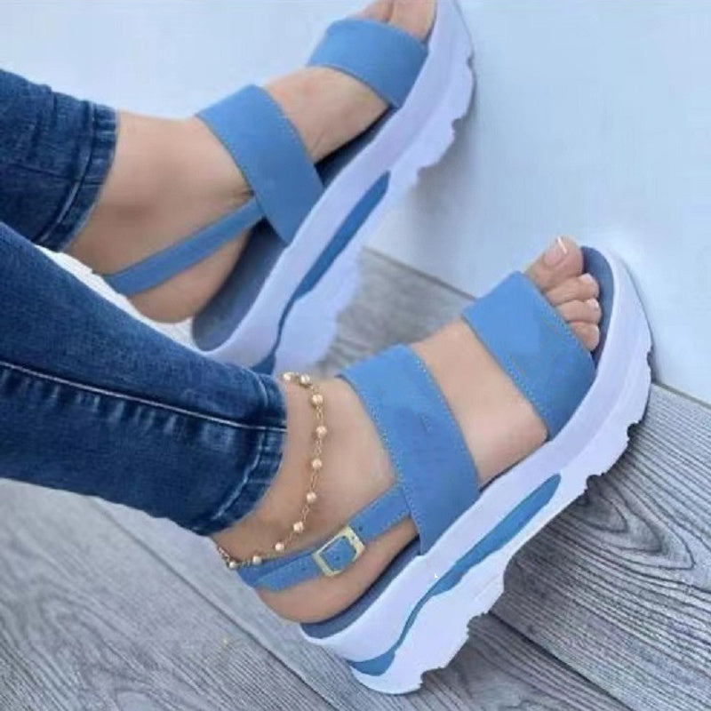 Damskor Casual Spänne Plattform Sandaler Sommarmode