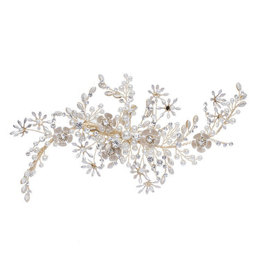 Coiffure de mariée cheveux faits à la main Carson attachés pince latérale pour femmes