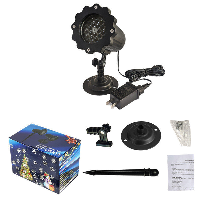 LED Noël Blizzard Flocon De Neige Lumière Laser Projecteur De Neige En Mouvement Jardin De Neige Projecteurs Laser Lampe Pour La Fête Du Nouvel An Décor Lampes À Gazon