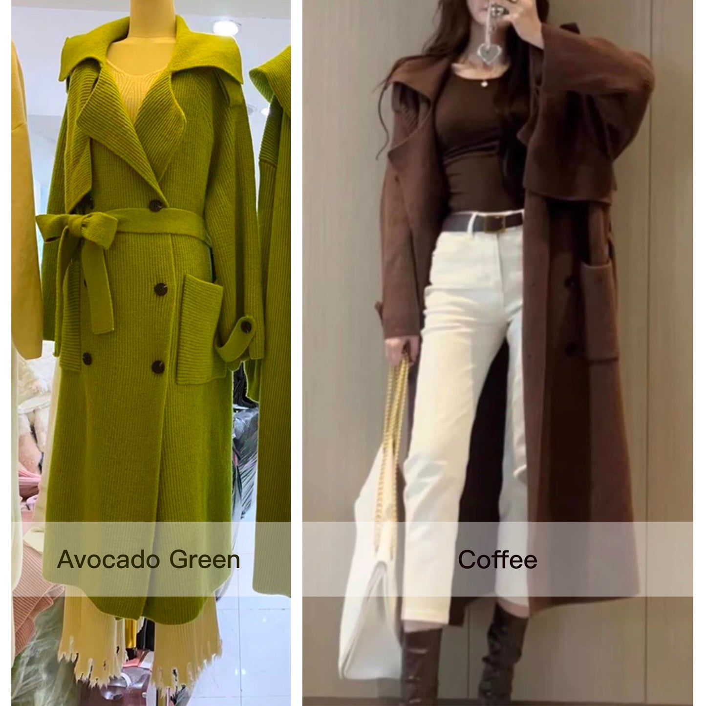 Veste pull coupe-vent longue et résistante haut de gamme avec un design ample et un cardigan tricoté de style paresseux pour les femmes en automne et en hiver