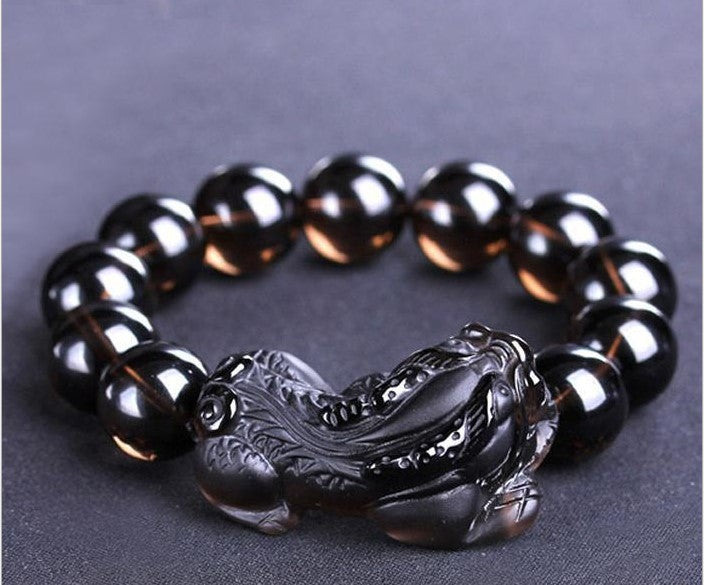 Kaiguang Espèces de Glace Naturelle Bracelet Framboise Anthracite Noir Grand Robinet Givré Râpe Framboise Corde à Main avec Corde à Main pour Hommes