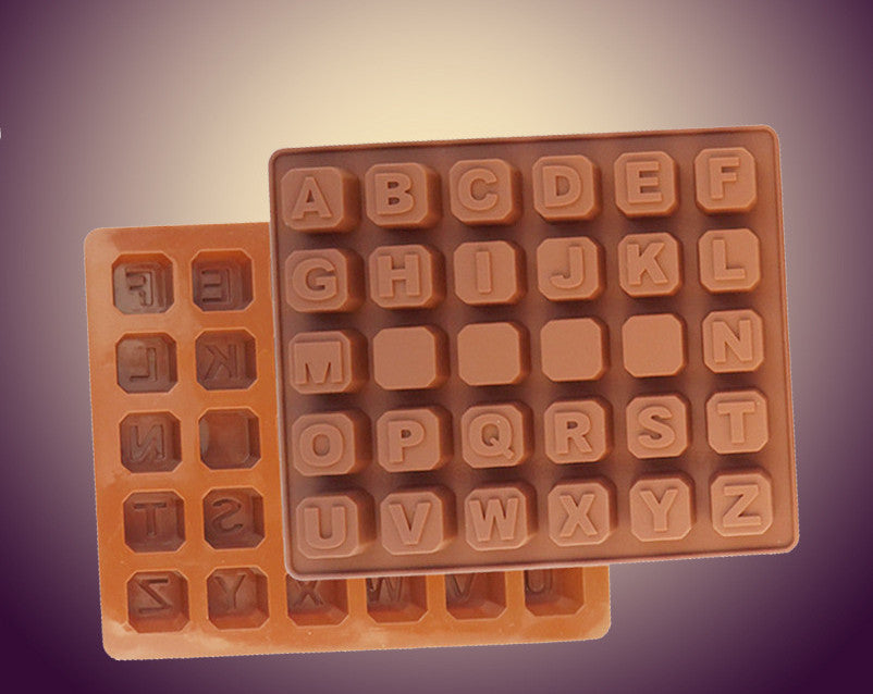 Moule en silicone en forme de 26 lettres majuscules