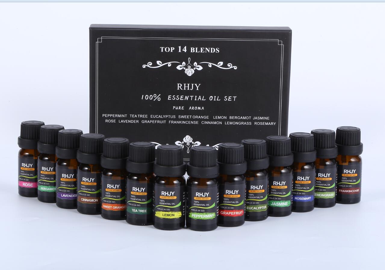 Ensemble d'huiles essentielles d'aromathérapie