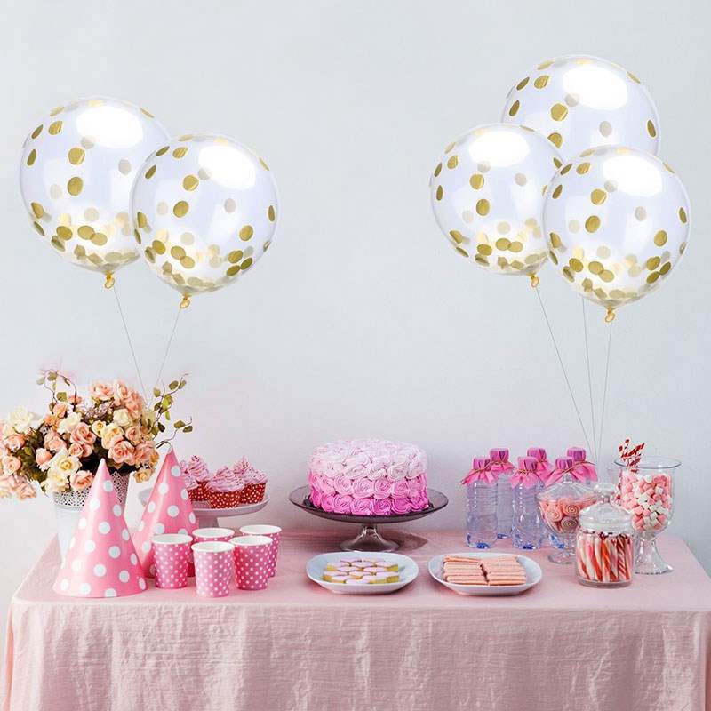 Ballons confettis Ballons clairs fête mariage