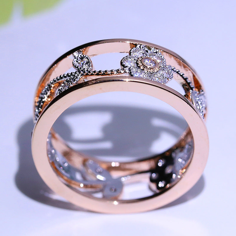 C it all Happy Flower Vine Leaf Engagement Ring – US 6-9