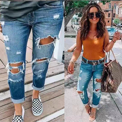 Rippade jeans personlighet kvinnor