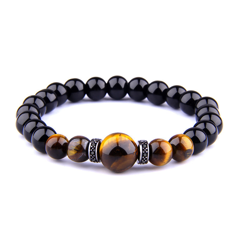 Naturstensarmband Tigerögonpärlorarmband för män