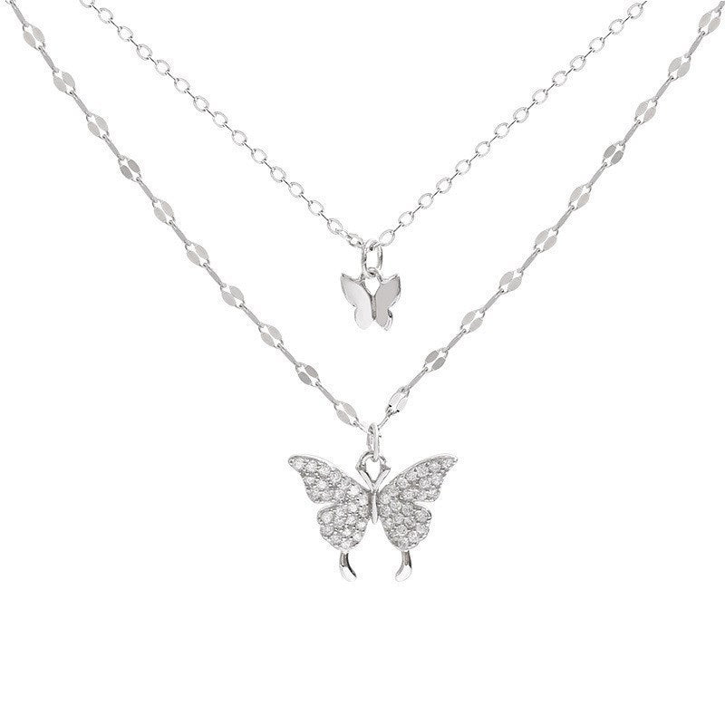 Färg gnistrande nyckelbenskedja Choker halsband för kvinnor