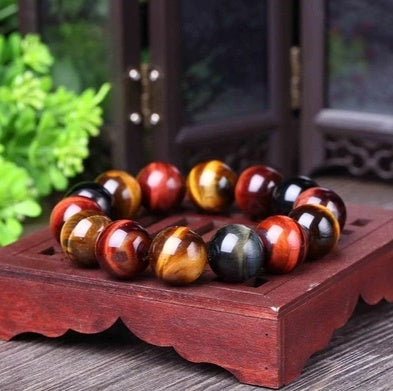 Tiger Eye Armband Natural Crystal Stone Buddha Bead Armband